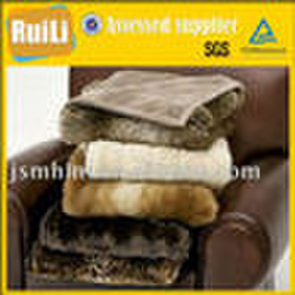 Synthetic fur blanket