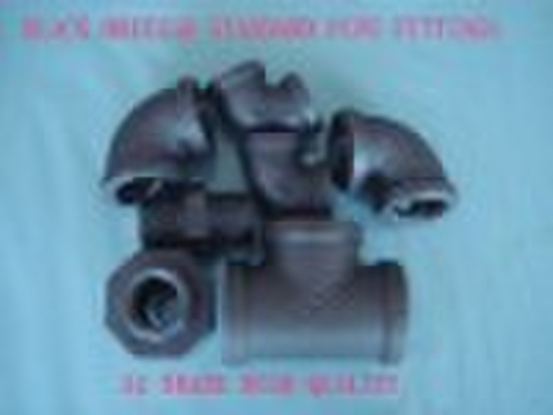 schwarz Temperguss Rohrverschraubung / Rohrfittings