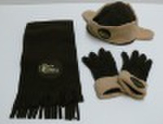 Fleece scarf,hat,glove sets