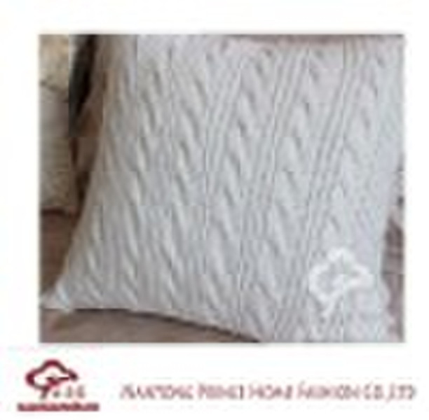 Knitted white cushion/cushion cover/pillow/pillow