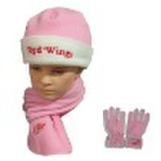 fleece sets,glove hat scarf,winter 3pcs sets