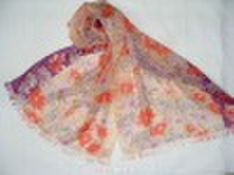 wool printed scarf