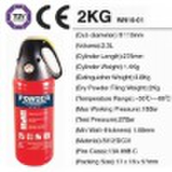 CE TÜV geprüft 2 kg Trockenpulver-Feuerlöscher