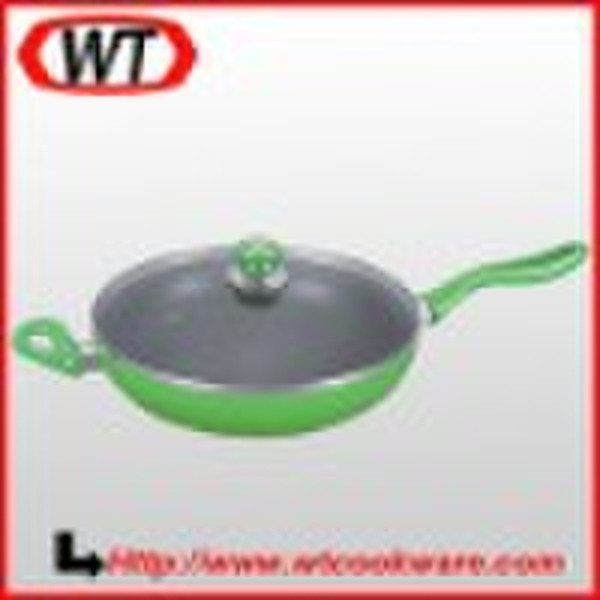 glass lid aluminum non-stick frypan