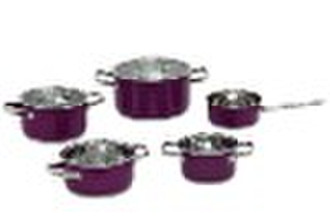 TP1406 9Pcs Stainless Steel Cookware set with Cera