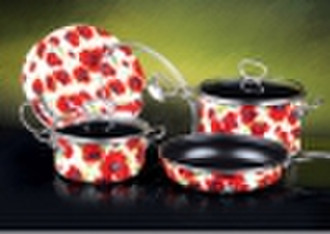 ENAMEL COOKING SET