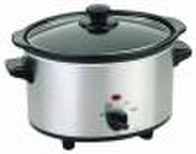 6.0qt Oval Stainless Steel Slow Cooker