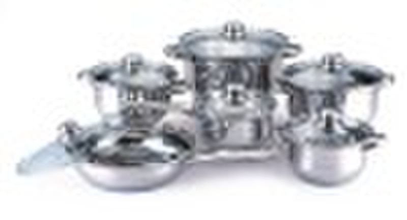 Stainless Cookware Set 12 Pieces