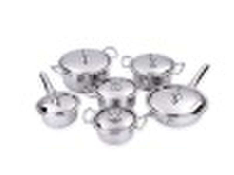 12 pcs stainless steel cookware set