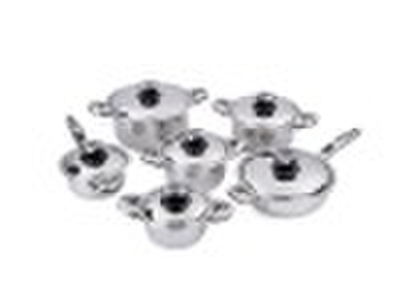 12 pcs no magnetic stainless steel cookware set