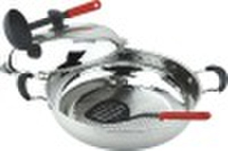 Capsule bottom Frying pan with Slotted turner and