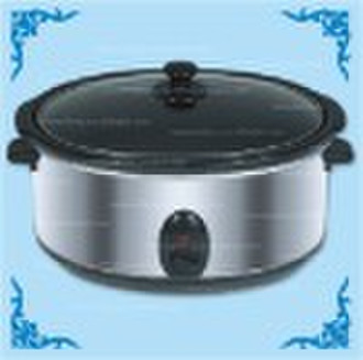 6.5qt Round Stainless Steel Slow Cooker