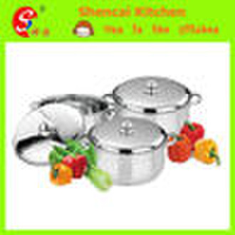 6pcs Stainless Steel Belly Shape Casserole Set