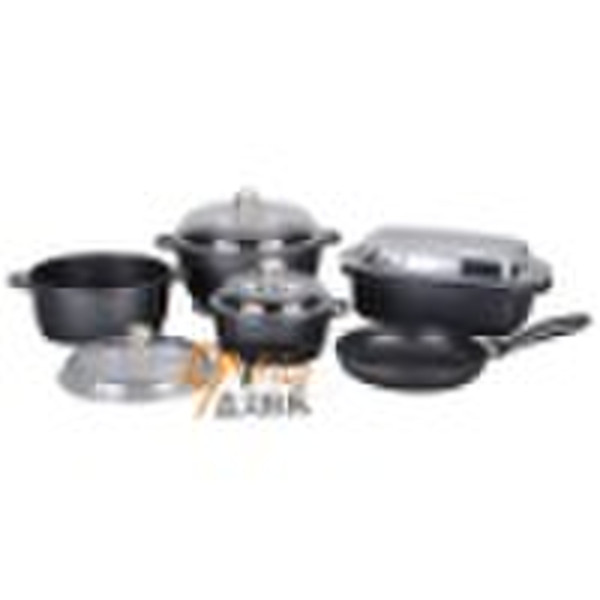 11pcs die casting cookware set XT-DC6011A