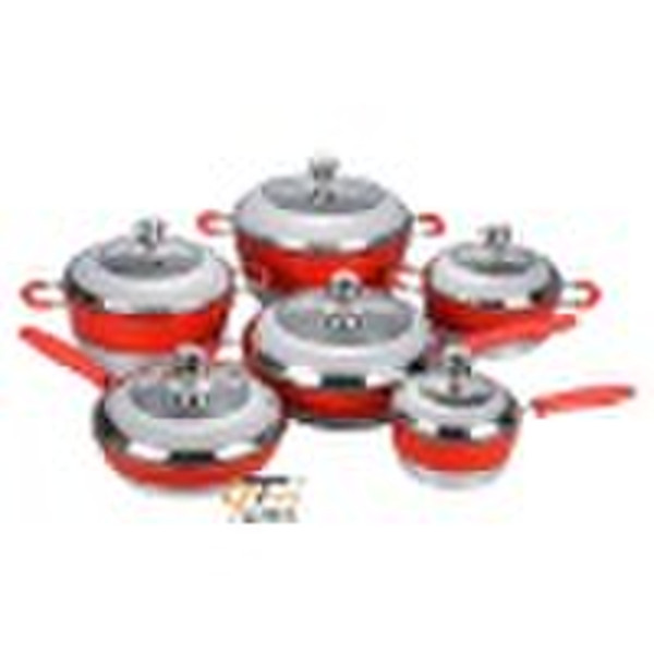 12pcs aluminium non-stick cookware set