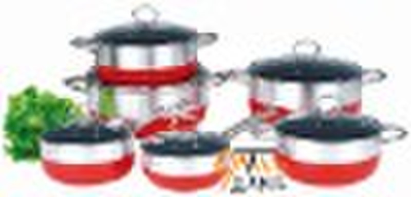 12pcs aluminium non-stick cookware set