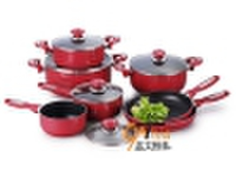 12pcs aluminium non-stick cookware set