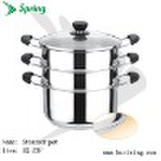 Three layer steamer pot