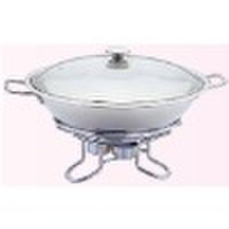 stainless cookware Chinese wok w/  wire stand