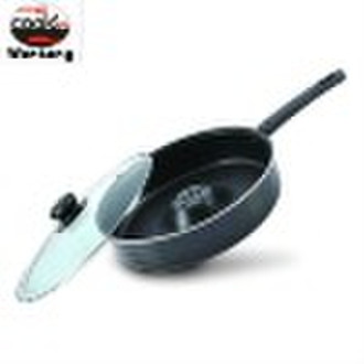 Aluminium Dry Cooker Frying Pan with lid