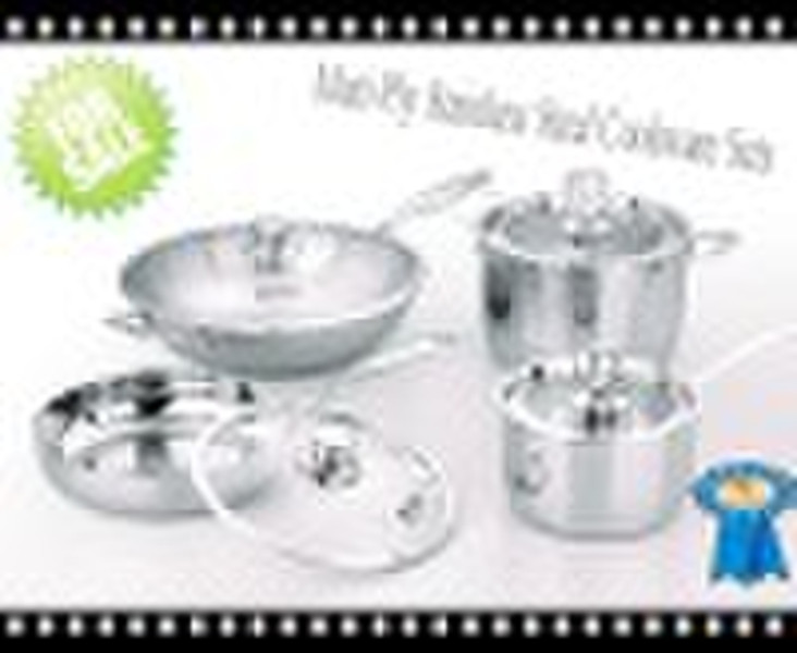 Hot sales Non-sticked 3-ply stainless steel kitche