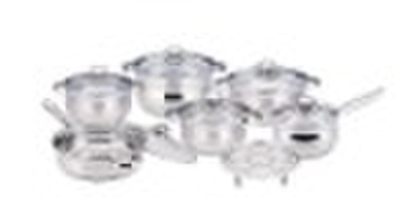 12 pieces stainless steel cookware set(camber)