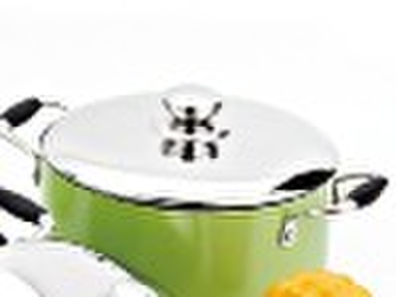 aluminum non-stick casserole with s/s lid