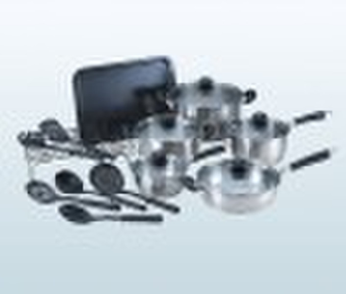 18pcs SS cookware set