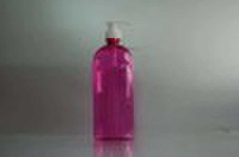 Transparent round flat bottle