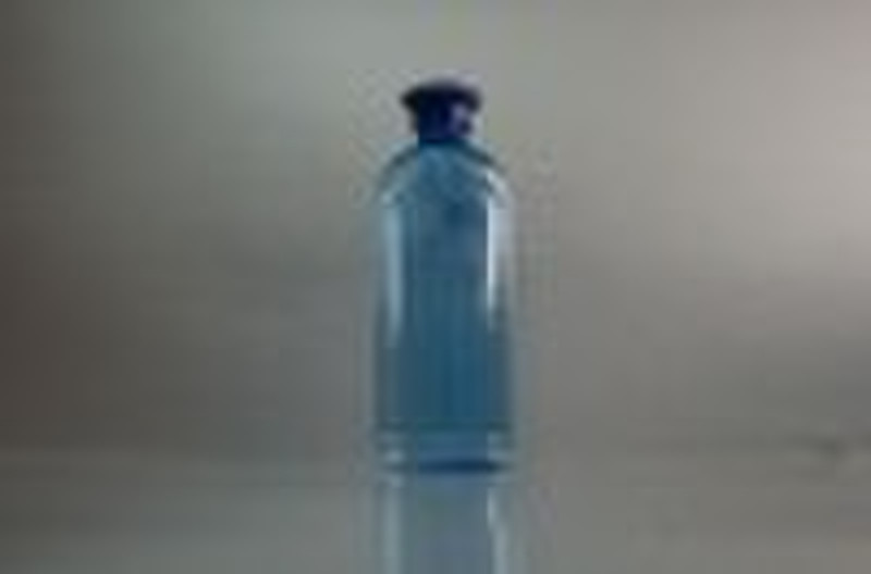 Transparent round flat bottle-500ML