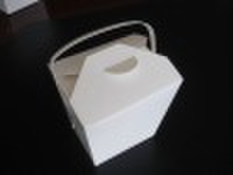 8/16/26/32oz square noodle box with paper handle