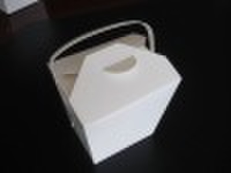 8/16/26/32oz square noodle box with paper handle