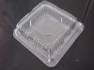 plastic hinged container