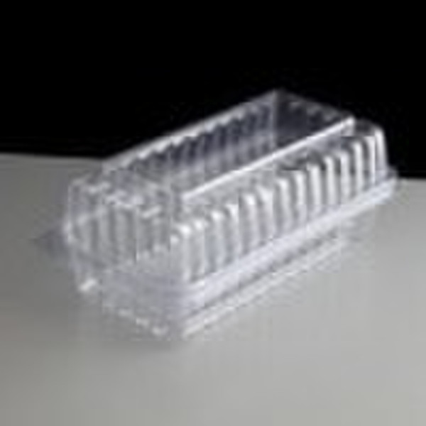 Plastic Hinged Single Slice  Eclair Box