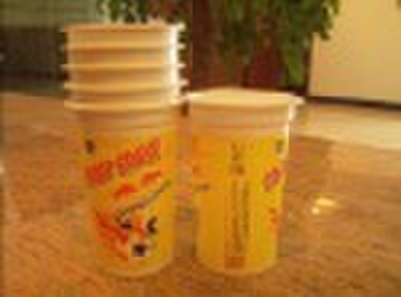 plastic cups, yogurt cups