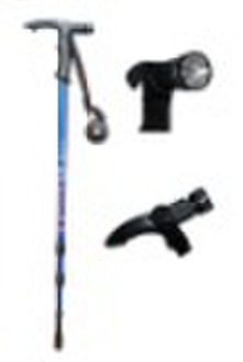 walking stick with compass and LED