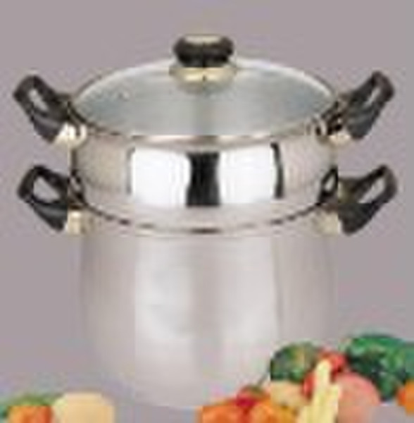 stainless steel cookware( two-layers steamer)