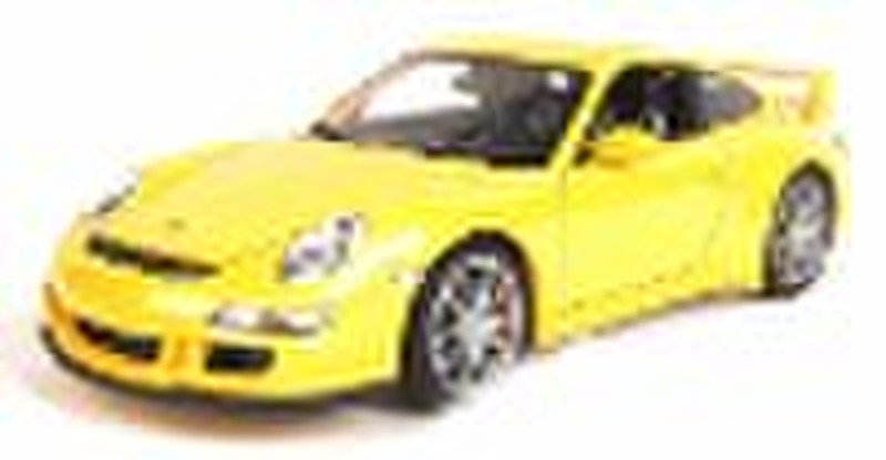 1/18 Alloy car PORSCHE 911 (997) GT3 Yellow  toy