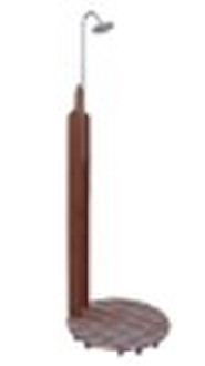 wood outdoor shower