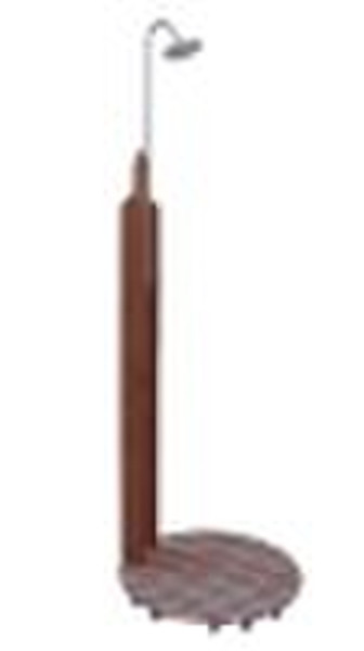 wood outdoor shower