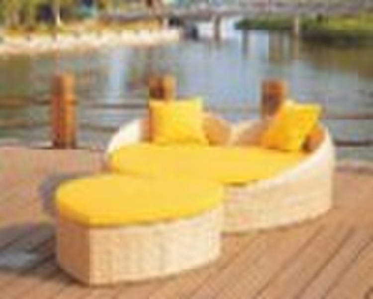 Rattan leisure bed