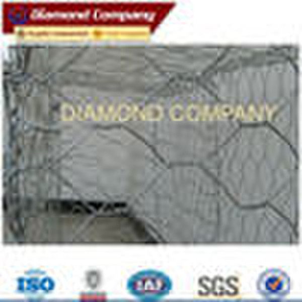 Gabion box of hexagonal double twisted wire mesh