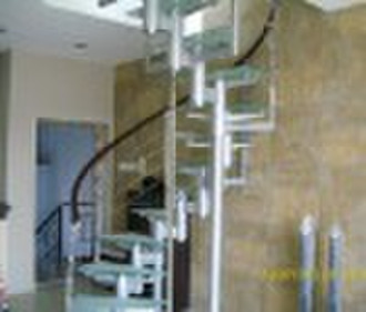 Glass steel staircase