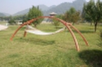 outdoor furniture,wooden hammock