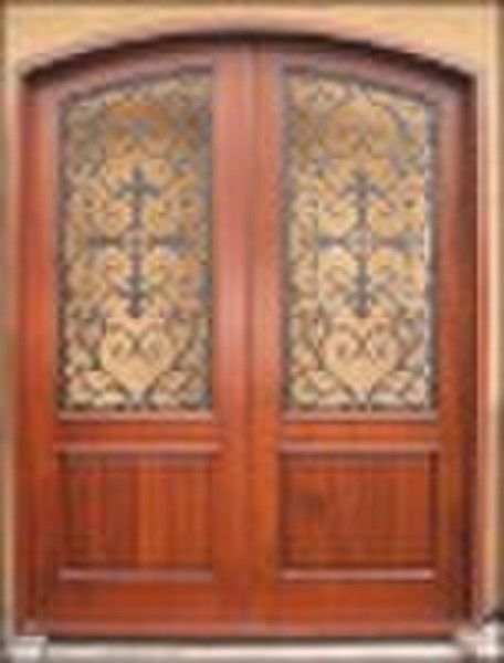 Wood iron door