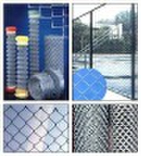 Chainlink wire mesh fence