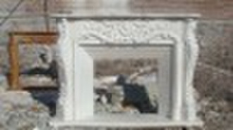 White marble fireplace