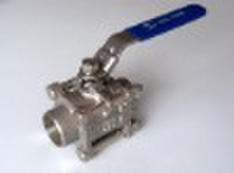 3PC stainless steel screwed ball valve