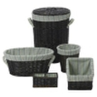 Wicker laundry basket