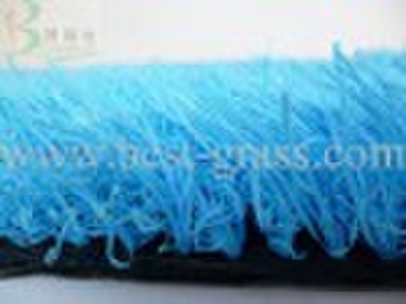 Blue artificial grass carpet for party/celebration
